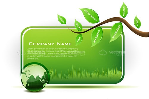 Natural Green Business Card Design
